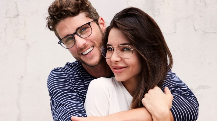 couple with eye glasses
