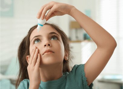 child using Atropine eye drops at VisionQuest