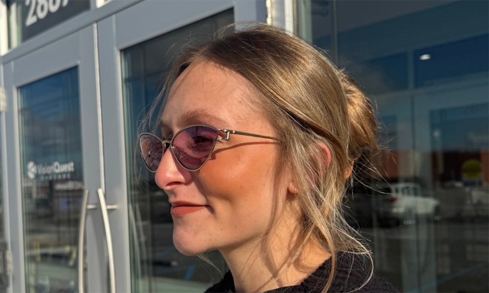 Woman wearing sunglasses