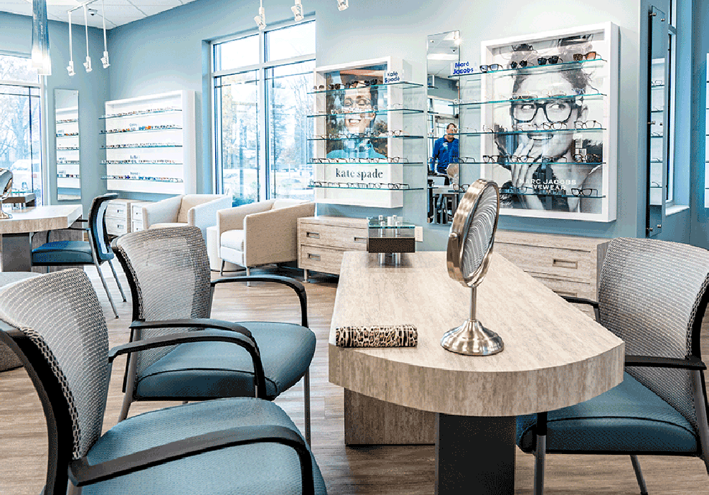 New Patient Information l VisionQuest Eyecare Indianapolis Eye doctor office lobby