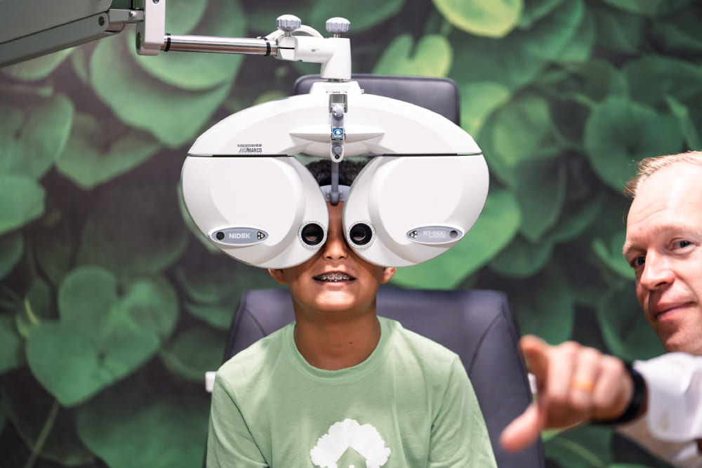 child with eye problem at VisionQuest